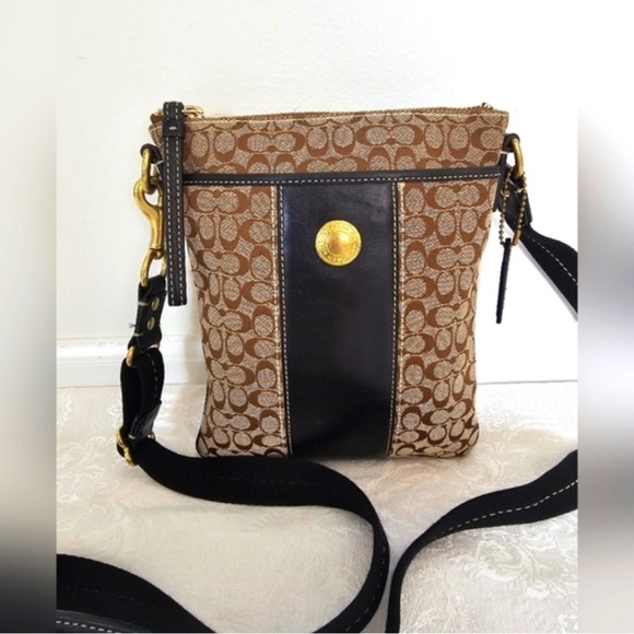 Coach Brown and Black Crossbody Bag